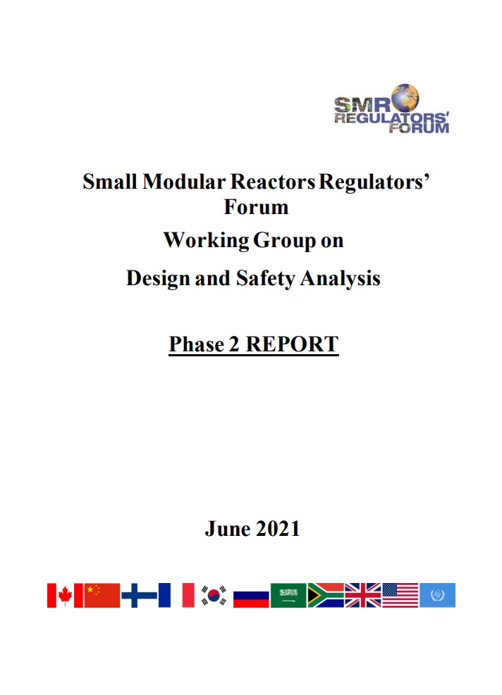 Cover page of the SMR RF Phase 2 Working Group on Design and Safety Analysis Report