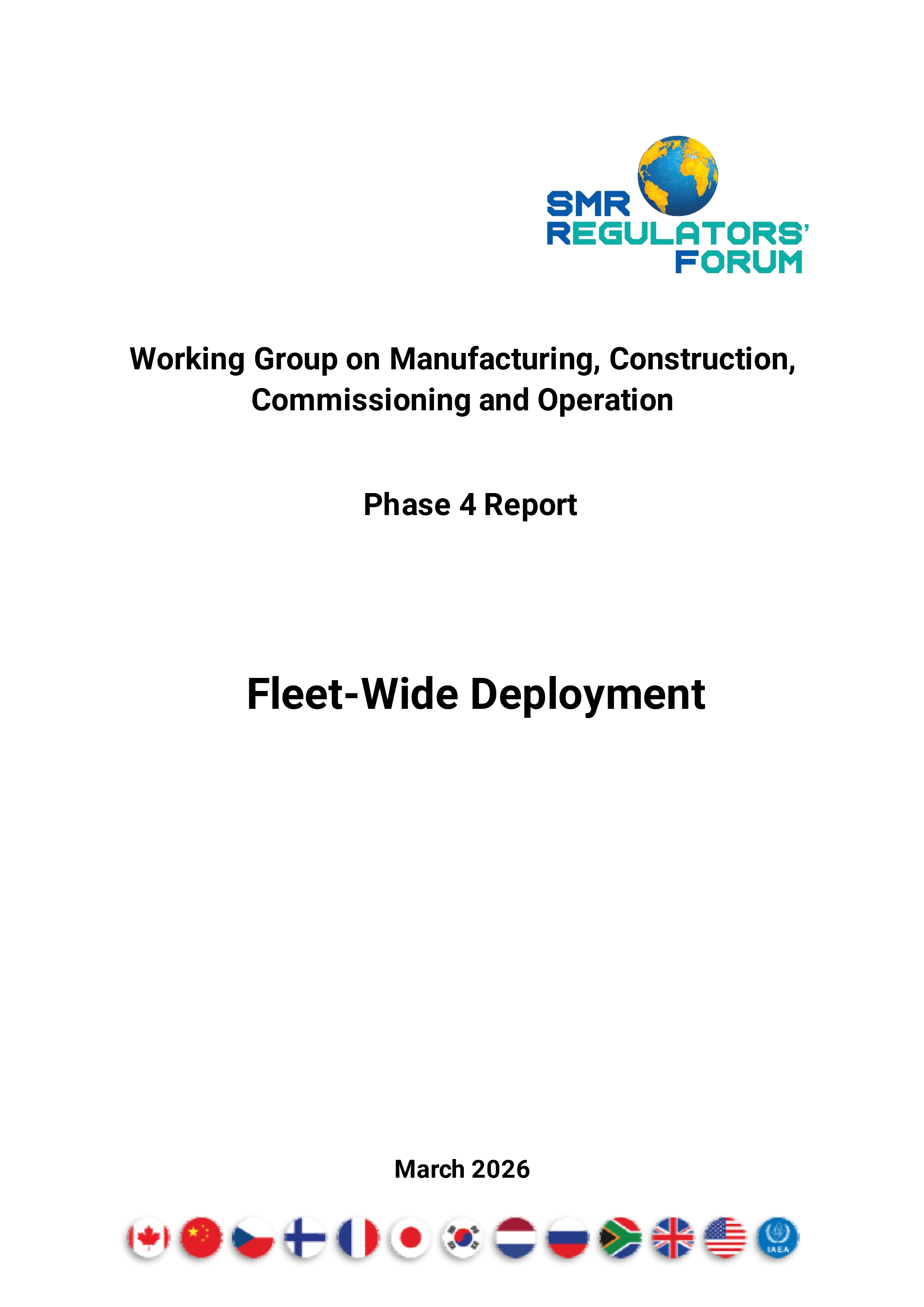 Cover page of the SMR RF Phase 4 Report on Fleet-Wide Deployment