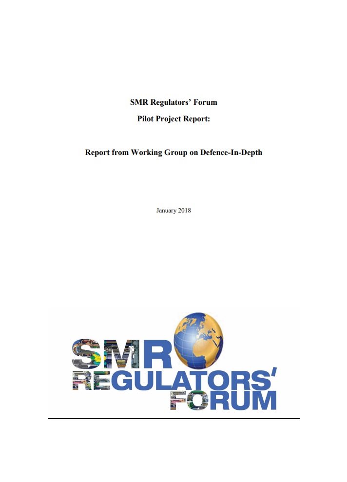 Cover page of the SMR RF Pilot Phase Appendix III: Report from the Working Group on Defence-in-Depth